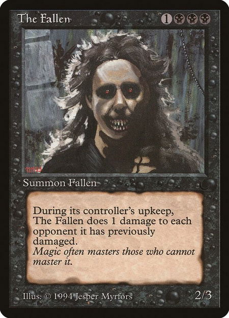 The Fallen trading card from The Dark The Fallen - The Dark Magic: The Gathering trading card