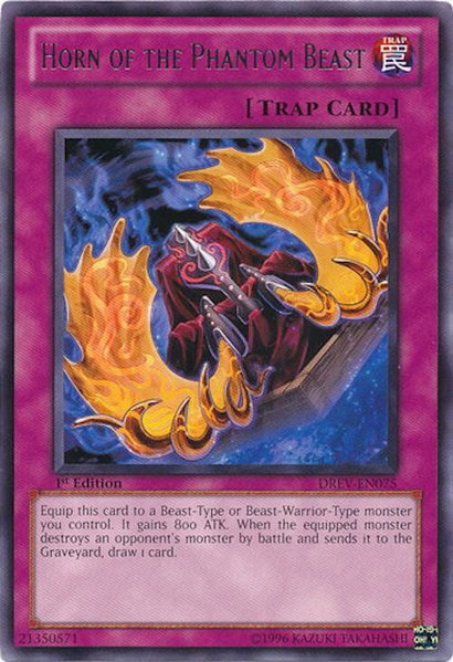Horn of the Phantom Beast trading card from Duelist Revolution Horn of the Phantom Beast - Duelist Revolution YuGiOh trading card