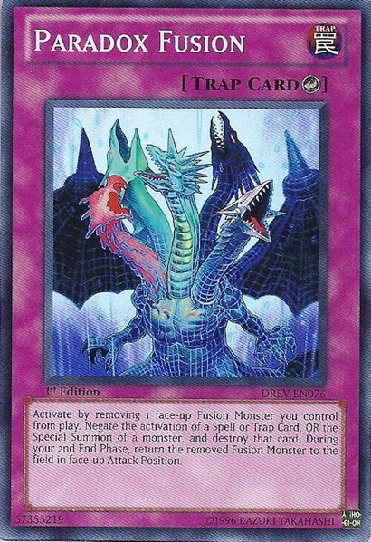 Paradox Fusion trading card from Duelist Revolution Paradox Fusion - Duelist Revolution YuGiOh trading card