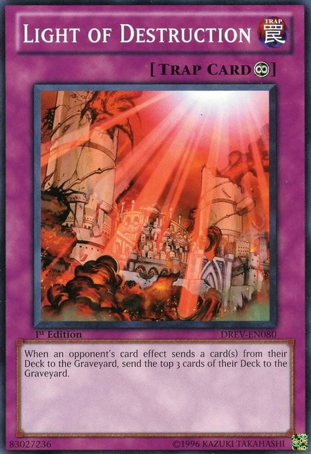Light of Destruction trading card from Duelist Revolution Light of Destruction - Duelist Revolution YuGiOh trading card