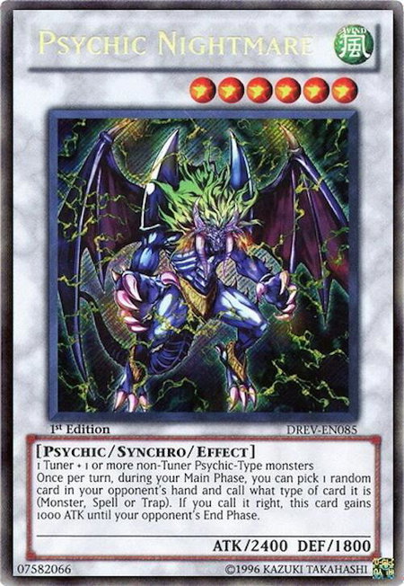 Psychic Nightmare trading card from Duelist Revolution Psychic Nightmare - Duelist Revolution YuGiOh trading card