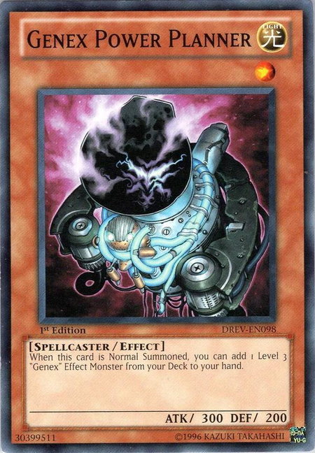 Genex Power Planner trading card from Duelist Revolution Genex Power Planner - Duelist Revolution YuGiOh trading card