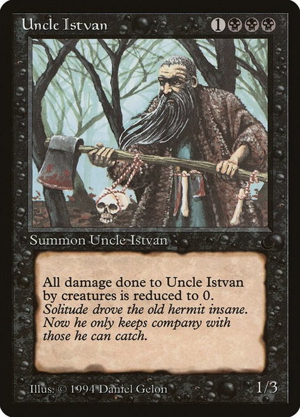 Uncle Istvan - The Dark Magic: The Gathering trading card