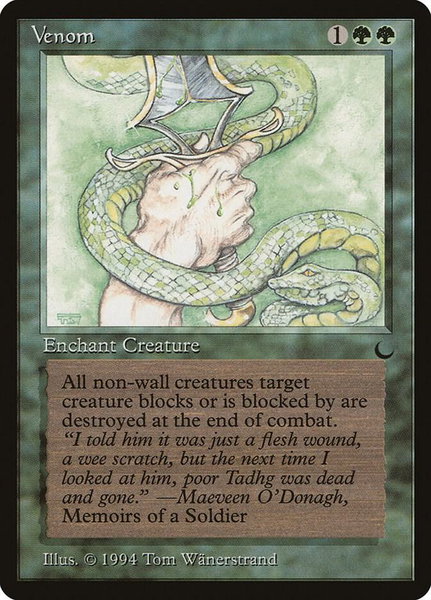 Venom - The Dark Magic: The Gathering trading card