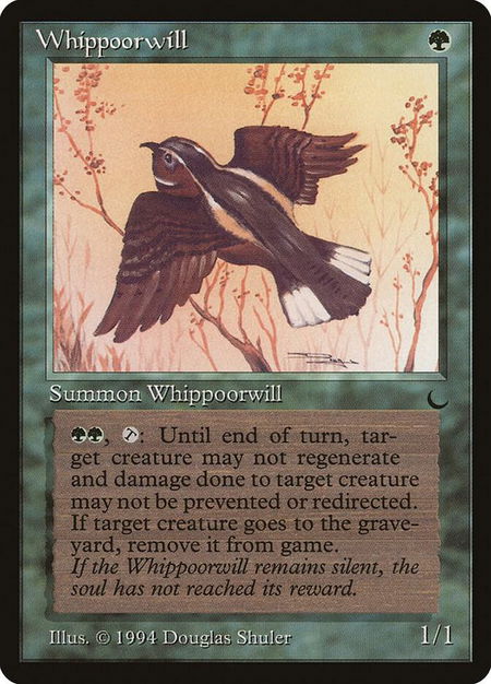 Whippoorwill trading card from The Dark Whippoorwill - The Dark Magic: The Gathering trading card