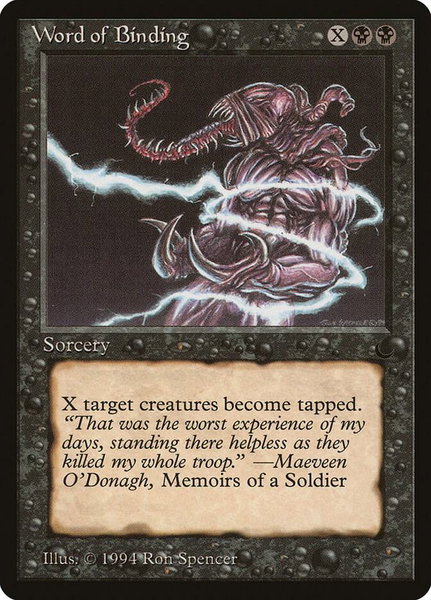 Word of Binding - The Dark Magic: The Gathering trading card