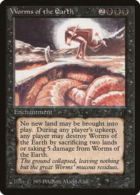 Worms of the Earth - The Dark (DRK) #56 - Rare Magic: The Gathering Trading Card