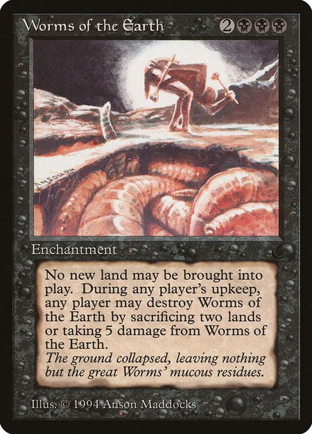 Worms of the Earth trading card from The Dark Worms of the Earth - The Dark Magic: The Gathering trading card