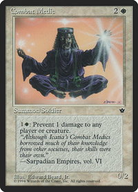 Combat Medic (Beard, Jr.) - Fallen Empires (FEM) #1a - Common Magic: The Gathering Trading Card
