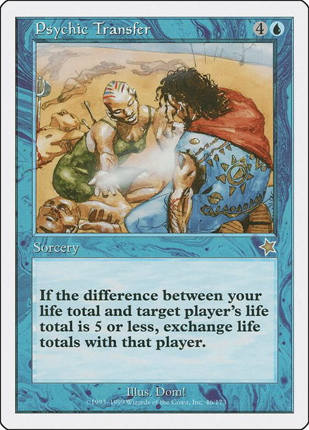 Psychic Transfer - Starter 1999 Magic: The Gathering trading card
