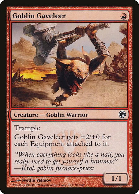 Goblin Gaveleer - Scars of Mirrodin Magic: The Gathering trading card