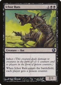 Ichor Rats - Scars of Mirrodin (SOM) #67 - Uncommon Magic: The Gathering Trading Card