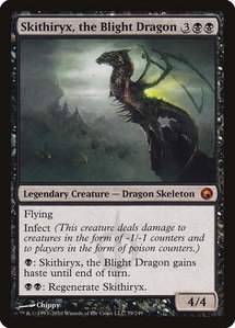 Skithiryx, the Blight Dragon - Scars of Mirrodin (SOM) #79 - Mythic Rare Magic: The Gathering Trading Card