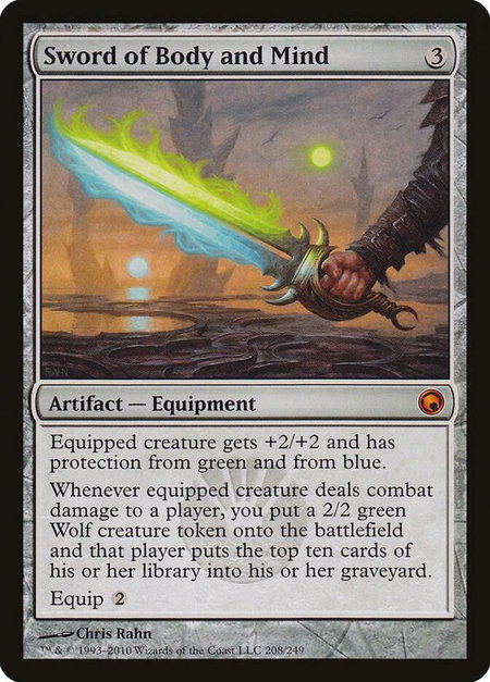 Sword of Body and Mind - Scars of Mirrodin Magic: The Gathering trading card