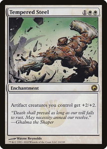 Tempered Steel - Scars of Mirrodin (SOM) #24 - Rare Magic: The Gathering Trading Card