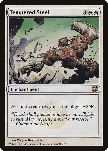 Tempered Steel trading card from Scars of Mirrodin Tempered Steel - Scars of Mirrodin Magic: The Gathering trading card