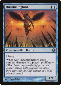 Thrummingbird - Scars of Mirrodin (SOM) #47 - Uncommon Magic: The Gathering Trading Card