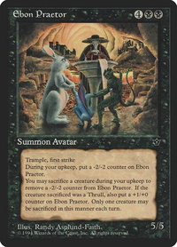 Ebon Praetor - Fallen Empires (FEM) #37 - Rare Magic: The Gathering Trading Card