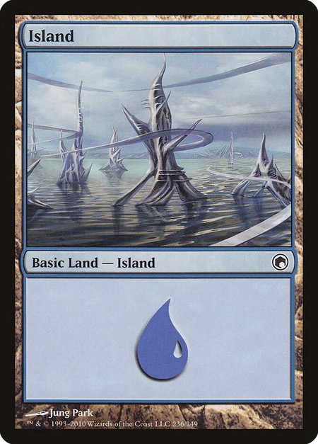 Island (236) trading card from Scars of Mirrodin Island (236) - Scars of Mirrodin Magic: The Gathering trading card