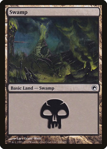 Swamp (240) - Scars of Mirrodin Magic: The Gathering trading card