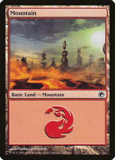 Mountain (244) - Scars of Mirrodin Magic: The Gathering trading card