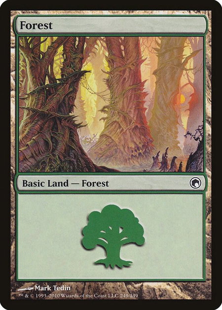 Forest (249) - Scars of Mirrodin Magic: The Gathering trading card