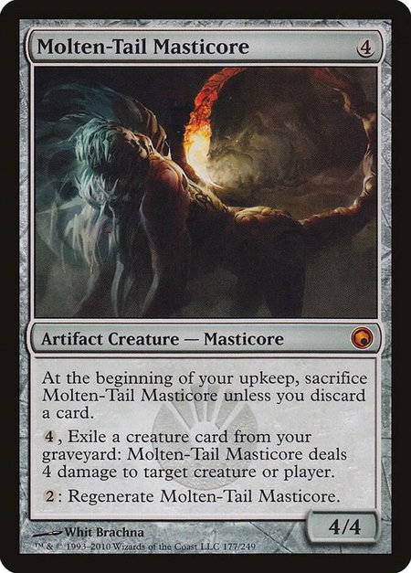 Molten-Tail Masticore - Scars of Mirrodin Magic: The Gathering trading card
