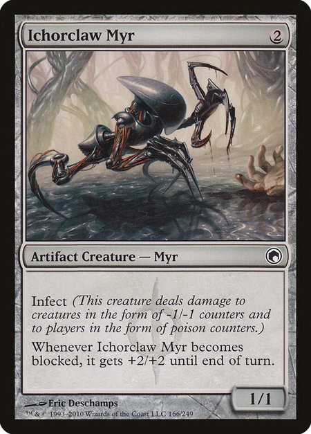 Ichorclaw Myr trading card from Scars of Mirrodin Ichorclaw Myr - Scars of Mirrodin Magic: The Gathering trading card