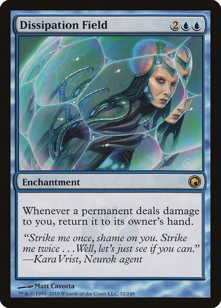 Dissipation Field trading card from Scars of Mirrodin Dissipation Field - Scars of Mirrodin Magic: The Gathering trading card