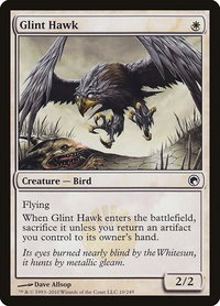 Glint Hawk - Scars of Mirrodin (SOM) #10 - Common Magic: The Gathering Trading Card