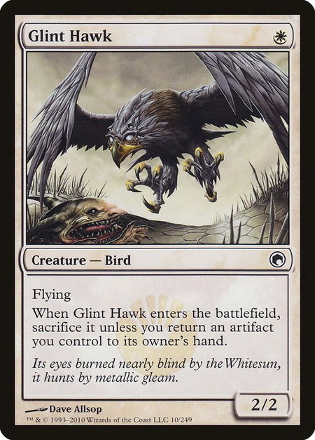 Glint Hawk - Scars of Mirrodin Magic: The Gathering trading card
