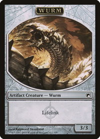 Wurm Token (9) - Scars of Mirrodin (SOM) #9 - Token Magic: The Gathering Trading Card