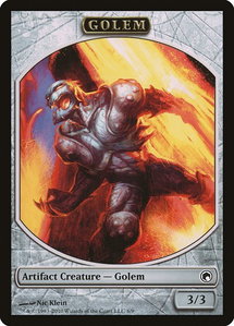 Golem Token - Scars of Mirrodin (SOM) #6 - Token Magic: The Gathering Trading Card