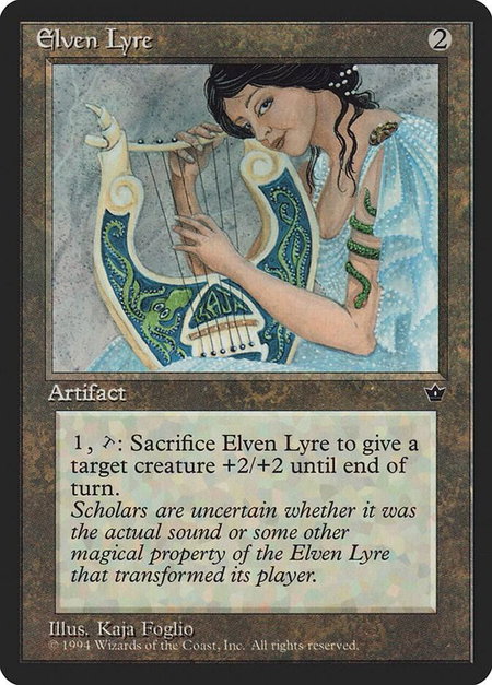 Elven Lyre - Fallen Empires Magic: The Gathering trading card