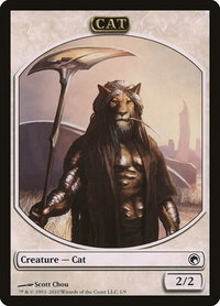 Cat Token - Scars of Mirrodin (SOM) #1 - Token Magic: The Gathering Trading Card