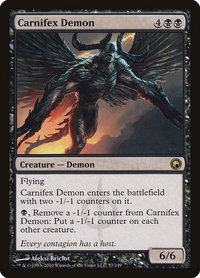 Carnifex Demon - Scars of Mirrodin (SOM) #57 - Rare Magic: The Gathering Trading Card