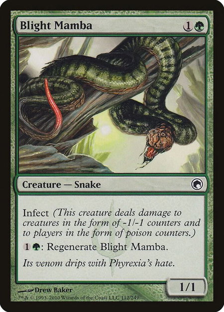 Blight Mamba trading card from Scars of Mirrodin Blight Mamba - Scars of Mirrodin Magic: The Gathering trading card