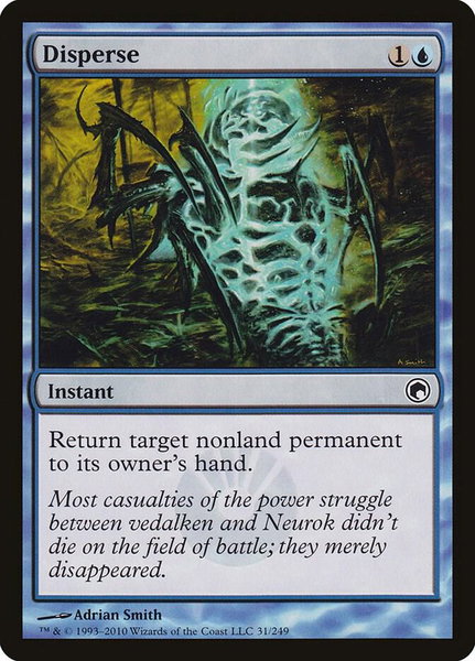 Disperse trading card from Scars of Mirrodin Disperse - Scars of Mirrodin Magic: The Gathering trading card