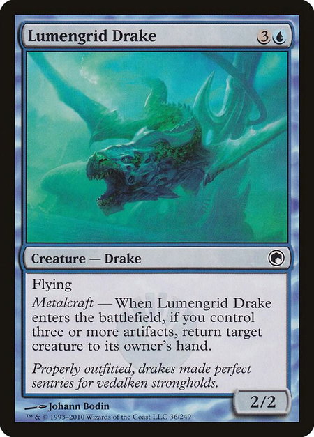 Lumengrid Drake - Scars of Mirrodin Magic: The Gathering trading card