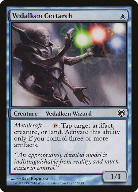 Vedalken Certarch - Scars of Mirrodin Magic: The Gathering trading card