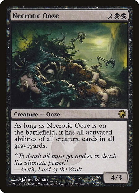 Necrotic Ooze - Scars of Mirrodin Magic: The Gathering trading card