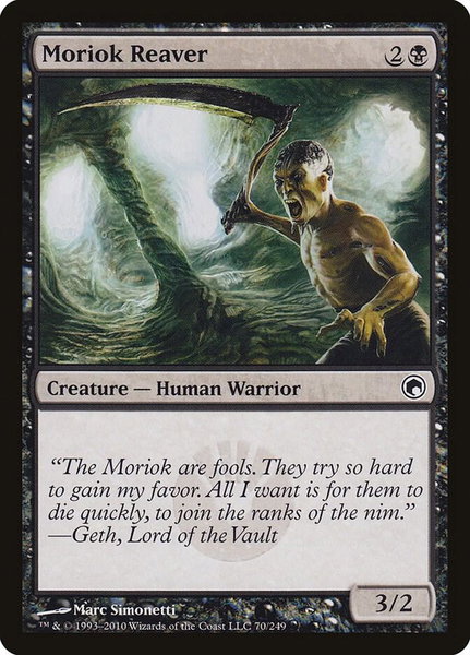 Moriok Reaver trading card from Scars of Mirrodin Moriok Reaver - Scars of Mirrodin Magic: The Gathering trading card