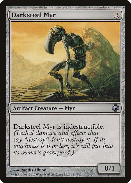 Darksteel Myr - Scars of Mirrodin Magic: The Gathering trading card