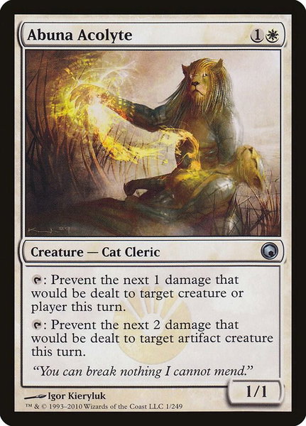 Abuna Acolyte - Scars of Mirrodin Magic: The Gathering trading card