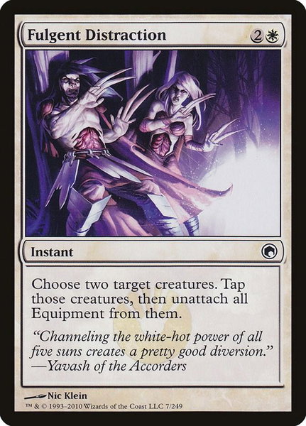 Fulgent Distraction trading card from Scars of Mirrodin Fulgent Distraction - Scars of Mirrodin Magic: The Gathering trading card