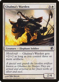Ghalma's Warden - Scars of Mirrodin (SOM) #8 - Common Magic: The Gathering Trading Card
