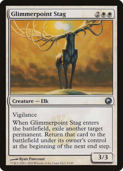 Glimmerpoint Stag trading card from Scars of Mirrodin Glimmerpoint Stag - Scars of Mirrodin Magic: The Gathering trading card