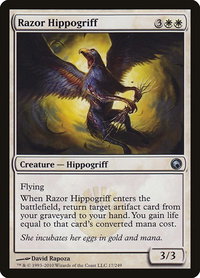 Razor Hippogriff - Scars of Mirrodin (SOM) #17 - Uncommon Magic: The Gathering Trading Card