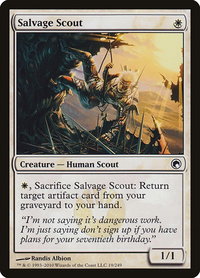 Salvage Scout - Scars of Mirrodin (SOM) #19 - Common Magic: The Gathering Trading Card