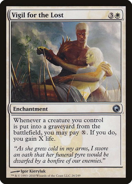 Vigil for the Lost trading card from Scars of Mirrodin Vigil for the Lost - Scars of Mirrodin Magic: The Gathering trading card